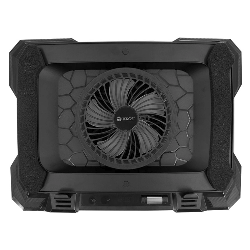 Cooler Para Laptop Teros (Te-7133n) Negro, Para 14 Al 19, X1 Fan, Pantalla Lcd, Led-rgb 1 Cooler Para Laptop Teros (Te-7133n) Negro, Para 14 Al 19, X1 Fan, Pantalla Lcd, Led-rgb