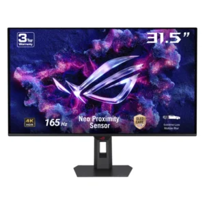 Monitor Gaming Asus Rog Strix 32 (Xg32Ucds) Oled, Qd 4K Uhd, 2 Hdmi/Dp/Usb-C, 0.03Ms, 165Hz, Brillo Uniforme, Neo Proximity Sensor, G-Sync, 99%