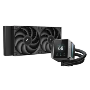 Enfriamiento Liquido Deep Cool Mystique 240 (R-lx550-bkdsnc-g-1) 1155/1700-am4/am5, Pantallas Lcd, Negro, X2 Fan