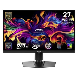 Monitor Gaming Msi Led 27 (Mag 271Qp Qd-Oled X28) Oled, Qhd 2K, 2 Hdmi/Dp/Usb-C, 0.03Ms, 280Hz, Sincronizacion Adaptativa, Inclinacion