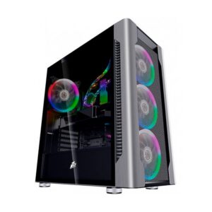 Case 1stplayer (Dx) Sin Fuente, Negro, E-atx, 1 Panel Vidrio, X3 Fan, Led-rgb