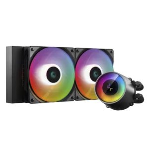 Enfriamiento Liquido Gamer Storm Castle 240rgb V2 (Dp-gs-h12ar-csl240v2) 1200/1700-am4/str4+, Negro, X2 Fan, Led-rgb