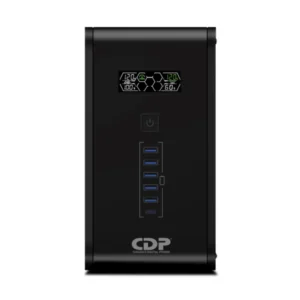 Ups Cdp (R-Smart1010I) Negro, X5 Usb/X1 Usb-C, Indicadores Lcd, 1000Va, 500W