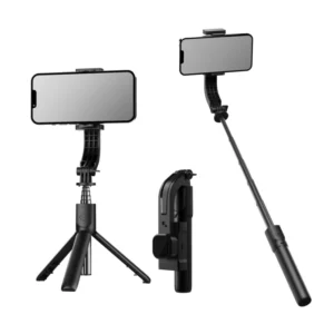 Estabilizador Para Celular (C06) Negro, Control Remoto Inalambrico, Modo Tripode, Tubo Extensible