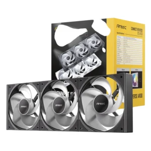 Cooler Para Case Antec Connect 120 Reverse Argb (0-761345-40048-0) Pack X3, Negro, 120Mm, Sistema De Enclavamiento Intuitivo, Led-Argb