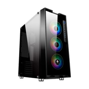 Case Antryx Fx Phantom Plus (Ac-fx560pk-t3dr) Sin Fuente, Negro, 1 Panel Vidrio, E-atx, X3 Fan, Led-argb