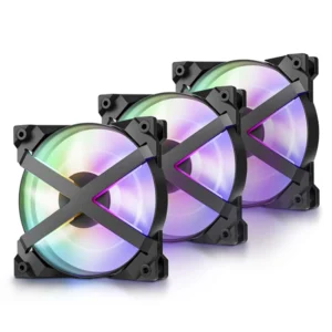 Cooler Para Case + Modulo De Control Deep Cool Mf120 Gt (Dp-gs-f12-ar-mf120gt-3p) Pack X3, 120mm, Led-rgb