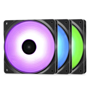 Cooler Para Case + Modulo De Control Deep Cool Rf120 (Dp-frgb-rf120-3c) Pack X3, 120mm, Led-rgb