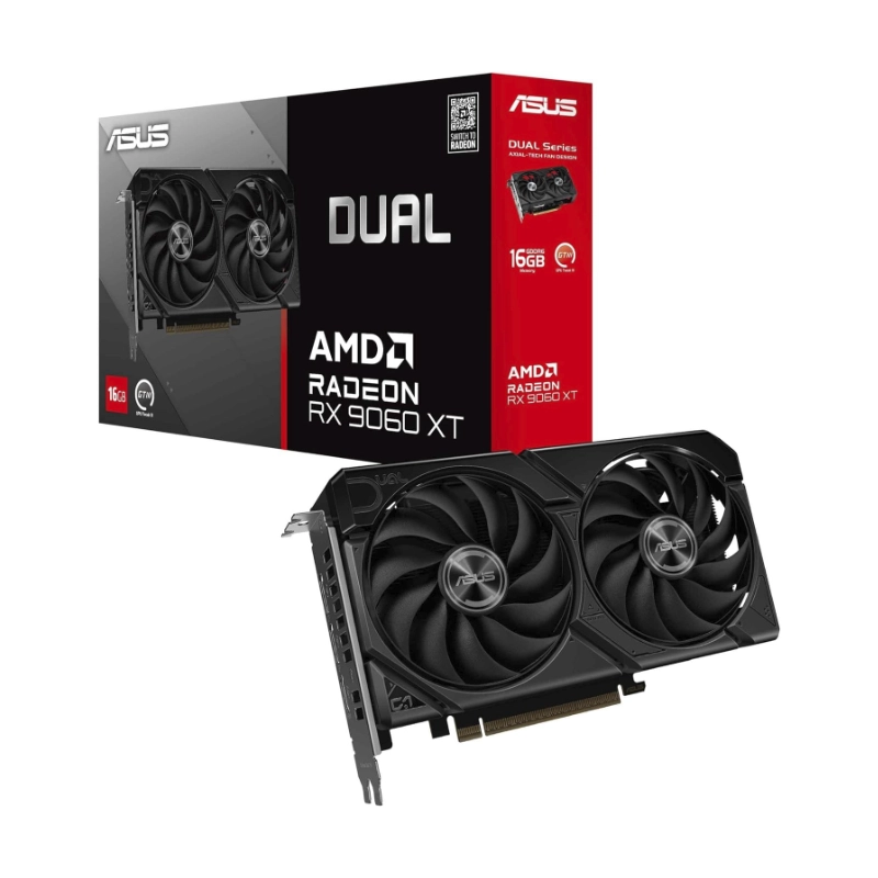Tarjeta Grafica Asus Dual Radeon Rx 9060 Xt 16Gb Gddr6 (Dual-Rx9060Xt-16G) 128 Bits, Pci Express 5.0, Ventilador De Tecnologia Axial 1 Tarjeta Grafica Asus Dual Radeon Rx 9060 Xt 16Gb Gddr6 (Dual-Rx9060Xt-16G) 128 Bits, Pci Express 5.0, Ventilador De Tecnologia Axial