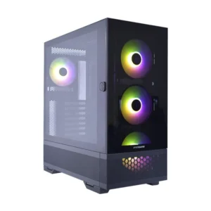 Case Iforgame (X5-B) Sin Fuente, Negro, E-Atx, 2 Panel Vidrio, X4 Fan, Led-Argb