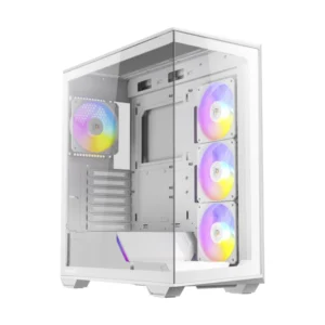 Case Antec C3 Argb White (0-761345-10032-8) Sin Fuente, Blanco, Atx, 2 Panel Vidrio, X4 Fan, Led-Argb