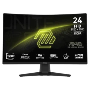 Monitor Gaming Msi 24 (Mag 242C) Curvo, Fhd, Va, Hdmi/Dp, 1Ms, 180Hz