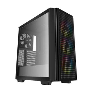 Case Deep Cool Cg 540 (R-cg540-bkage4-g-1) Sin Fuente, Negro, E-atx, 1 Panel Vidrio, X4 Fan, Led-rgb
