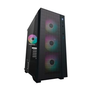 Case Deep Cool Matrexx 55 Mesh Add-rgb 4f (Dp-atx-matrexx55-mesh-ar-4f) Sin Fuente, Negro, E-atx, 1 Panel Vidrio, X4 Fan, Led-argb
