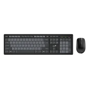 Combo Inalambrico Genius Smart Km-8200 (31340003420) Negro Con Gris, Tecla Copilot, Teclado+mouse