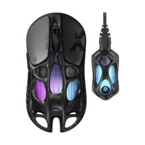 Mouse Inalambrico Gravastar Mercury X Pro (Gs Xpro-Blk) Negro, 32000 Dpi, Dongle De 8 K, Sensor Paw 3950, Sondeo De 8,000 Hz, 5 Botones Programables