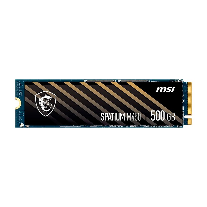 Ssd Solido M.2 Msi Spatium M450 500gb (Sm450n500) 80mm, Nvme Pcie, 3600mb/s, 2300mb/s, Gen4 X 4 1 Ssd Solido M.2 Msi Spatium M450 500gb (Sm450n500) 80mm, Nvme Pcie, 3600mb/s, 2300mb/s, Gen4 X 4