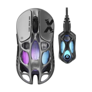 Mouse Inalambrico Gravastar Mercury X Pro (Gs Xpro-Gry) Gris, 32000 Dpi, Dongle De 8 K, Sensor Paw 3950, Sondeo De 8,000 Hz, 5 Botones Programables