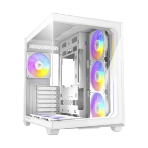 Case Antec C5 Constellation White (0-761345-10034-2) Sin Fuente, Blanco, Atx, X7 Fan, 2 Panel Vidrio, Led-argb