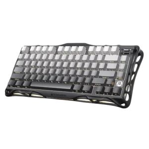 Teclado Inalambrico Gravastar Mercury K1 75% (Gs K1-Gblk) Negro, Mecanico, Switch Lineales, Diseño De Exoesqueleto De Aluminio, Rgb
