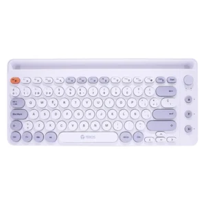 Teclado Inalambrico Teros 80% (Te-4070S) Blanco, Bluetooth