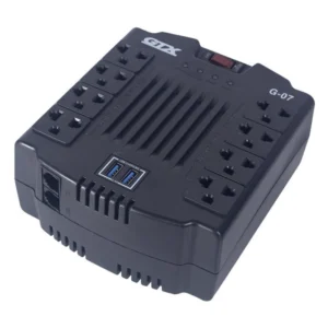 Estabilizador Gtx 8 Tomas (G-07) 1200Va, 600W, 2 Usb