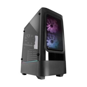 Case Raidmax Evol (H07ftb) Sin Fuente, Negro, Atx, 1 Panel Vidrio, X3 Fan, Led-rgb