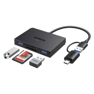 Lector De Memorias Sd Ugreen Cm812 (45167) Dual Usb-c/usb, X1 Sd Card, X1 Tf Card, X2 Usb