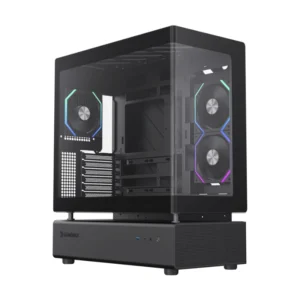 Case Gamemax (N80 Bk) Sin Fuente, Negro, Atx, 2 Panel Vidrio, X6 Fan, Led-Argb