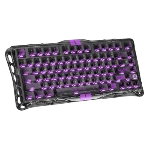 Teclado Gravastar Mercury V75 Lite 75% (Gs V75 Lite-Xtal-Blk) Gaming, Negro, Mecanico, Switch Hall Effect, 8Khz Disparador Rapido, Rgb Transparente