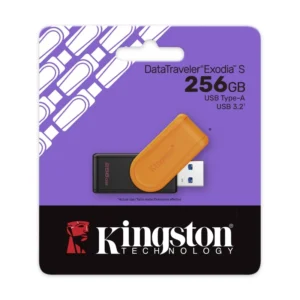 Memoria Usb Kingston 256Gb Datatraveler Exodia S (Dtxs/256Gb) Negro Con Naranja, 3.2
