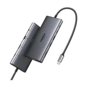 Adaptador Usb-c A 11 En 1 Ugreen Cm639 (45520) X1 Hdmi, X1 Vga, X2 Usb-c, 2x Usb, X1 Rj45, X1 Sd Card, X1 Tf Card, X1 Audio 3.5mm