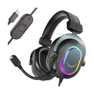 Auricular Fifine H6 Ampligame (H6) Gaming, Negro, 7.1, Conexion Usb, Led-rgb