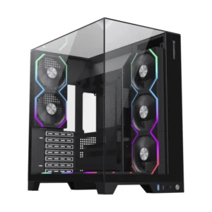 Case Gamemax (Infinity Pro Bk) Sin Fuente, Negro, Atx, 3 Panel Vidrio, X5 Fan, Led-Argb
