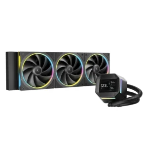 Enfriamiento Liquido Deep Cool Lm360 (R-Lm360-Bkdmmc-1) Negro, Aplicable A Socket, 1155/1851-Am4/Am5, Pantalla Ips 2,4, Reproduce Mp4, X3 Fan, Argb