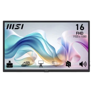 Monitor Portatil Msi 15.6 (Pro Mp165 E6) Ips, Fhd, 4Ms, 60Hz, Eye Care, Altavoz Y Microfono Integrados, Hdmi 2.0B, Usb C, Soporte Vesa
