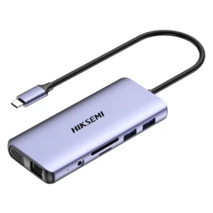 Adaptador Usb-C A 11 En 1 Hiksemi (Hs-Hub-Ds11) X2 Usb 3.0, X2 Usb 2.0, X1 Hdmi, X1 Sd, X1 Tf, X1 Vga, X1 Rj45, X1 Audio