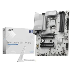 Placa Msi (Pro Z890-S Wifi White) Lga 1851, Atx, Pcie 5.0, M.2 Gen5, Wi-Fi 7, Ddr5