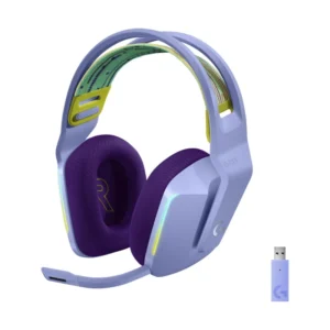 Auricular Inalambrico Logitech G733 Lightspeed (981-000889) Gaming, Lila, Usb Wireless + Cable Usb, Led-rgb