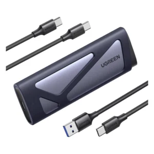 Rack Para M.2 Ugreen Cm767 (15813) Negro, M.2 Nvme/Sata, 2230/2242 /2260/2280 Nvme Sata Ssd, Cable Usb-C/Usb 3.2