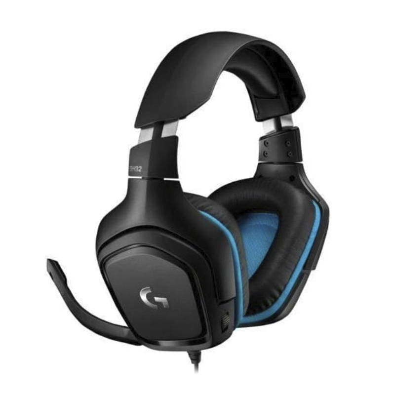 Auricular Logitech G432 (981-000769) Gaming, Negro Con Azul, 7.1, Jack X1 + Cable Jack X2 + Adaptador Usb 1 Auricular Logitech G432 (981-000769) Gaming, Negro Con Azul, 7.1, Jack X1 + Cable Jack X2 + Adaptador Usb