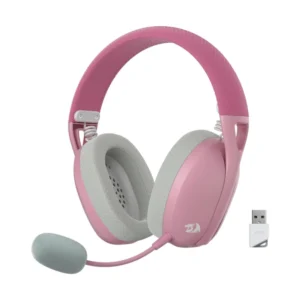 Auricular Inalambrico Redragon Ire Pro (H848pk) Gaming, Rosado, Usb Wireless + Bluetooth + Cable Usb