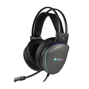 Auricular Teros (Te-8170n) Gaming, Negro, 7.1, Conexion Usb, Led-rgb