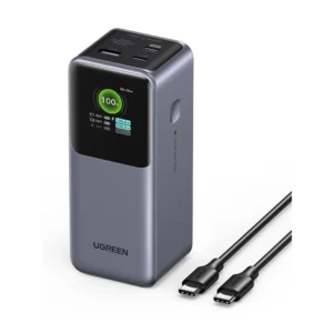 Power Bank Ugreen Pb721 (35524B) Nexode, Portatil 72Wh Pd, Pantalla Inteligente Tft, Carga Rapida De 130 W, 20000Mah