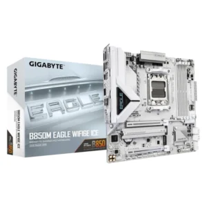 Placa Gigabyte (B850M Eagle Wifi6E Ice) Am5, Micro-Atx, Pcie 5.0, Usb-C, Wifi6E, Lan De 2.5Gbe, Ddr5