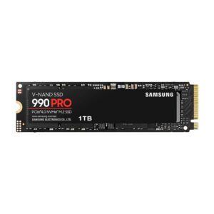 Ssd Solido M.2 Samsung 990 Pro 1tb (Mz-v9p1t0b/am) 80mm, Nvme Pcie, 7450mb/s, 6900mb/s, Gen4 X 4