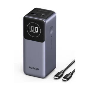 Power Bank Ugreen Pb724 (35526B) Negro, Pantalla Inteligente, Carga Rapida De 100W Pd Pps, 12000Mah