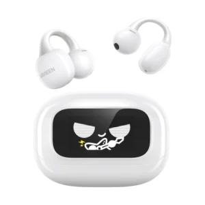 Auricular Bluetooth Ugreen Clipbuds Magic Ws208 (55136) Blanco, Pantalla Tactil Inteligente, Fondo De Pantalla Personalizado, 30 Horas De Reproduccion