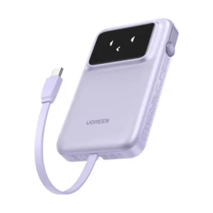 Power Bank Ugreen Pb511 (35604B) Purpura, Pantalla Tft, Carga Rapida De 30W, 10000Mah