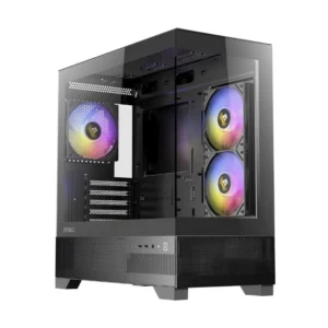 Case Antec Cx500M Argb (0-761345-10143-1) Sin Fuente, Negro, Micro-Atx, X3 Fan, 2 Panel Vidrio, Led-Argb